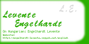 levente engelhardt business card